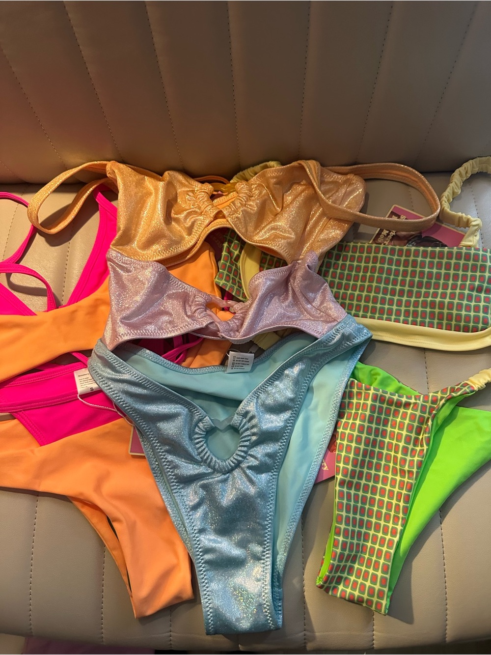 3 STRAWBERRY MILK MOB BATHING SUITS. BRAND NEW WITH TAGS NEVER WORN